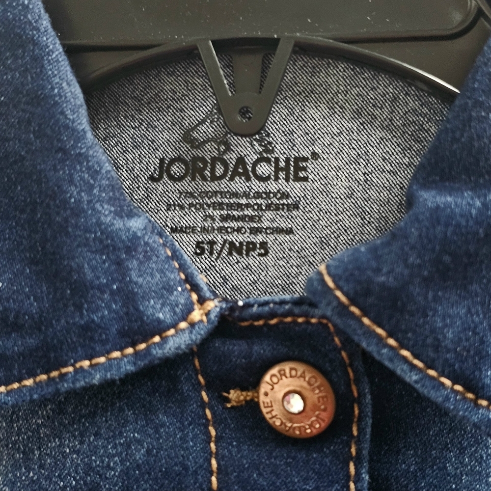 Denim Jean Jacket - Dark Blue - Picture 5 of 7